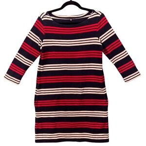 Uniqlo Striped‎ Dress Navy Red Medium